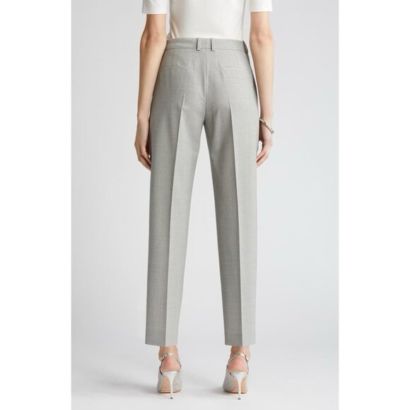 New Hugo Boss Womens Size 0 Gray Pants Tasewa Slim Fit Stretch Wool Blend - Picture 2 of 15